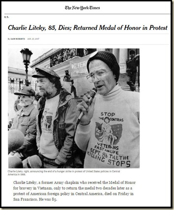 Charlie Liteky obit in NYT bd