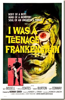 I WAS A TEENAGE FRANKENSTEIN poster by Alex Kallis