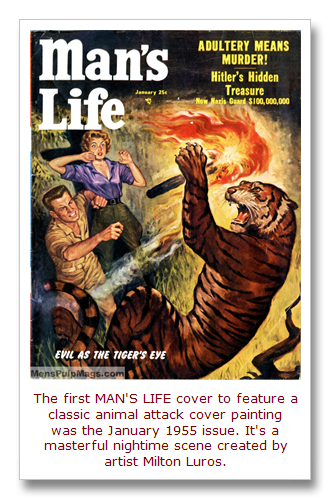 The “killer creature” animal attack covers of MAN'S LIFE magazine… - The  Men's Adventure Magazines Blog