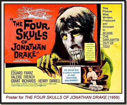 Poster for THE FOUR SKULLS OF JONATHAN DRAKE (1959)