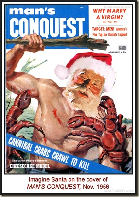 MAN'S CONQUEST, Nov 1956, spoof cover MPM