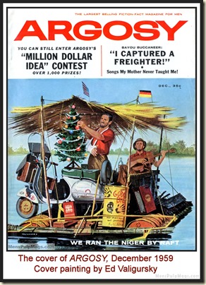 ARGOSY, Dec 1959. Cover by Ed Valigursky MPM