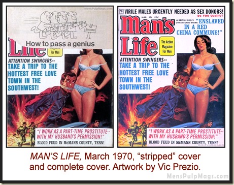 MAN’S LIFE, March 1970, cover by Vic Prezio