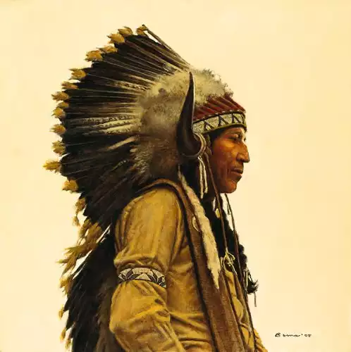 "Black Elk's Great Grandson" - James Bama - Western Art (Limited Edition Canvas)