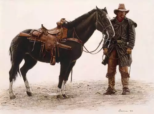 "Heading for the High Ground" - James Bama - Western Art (Limited Edition Canvas)