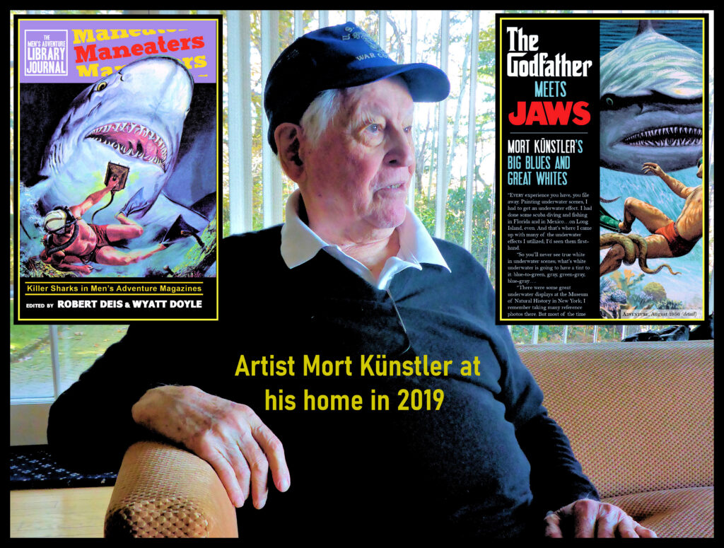 Mort Künstler shark paintings from MANEATERS: Killer Sharks in Men's Adventure Magazines